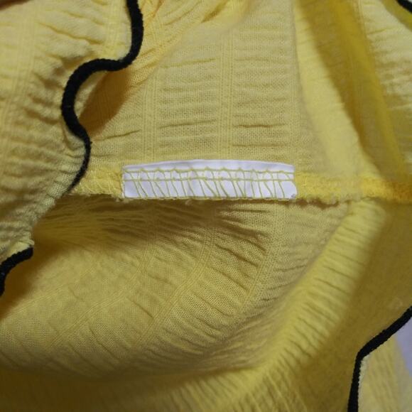 Neo Palm Spring 100 Golf Yellow Quarter Zip Pullover Top Outdoor Size M - Picture 6 of 7